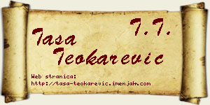 Tasa Teokarević vizit kartica